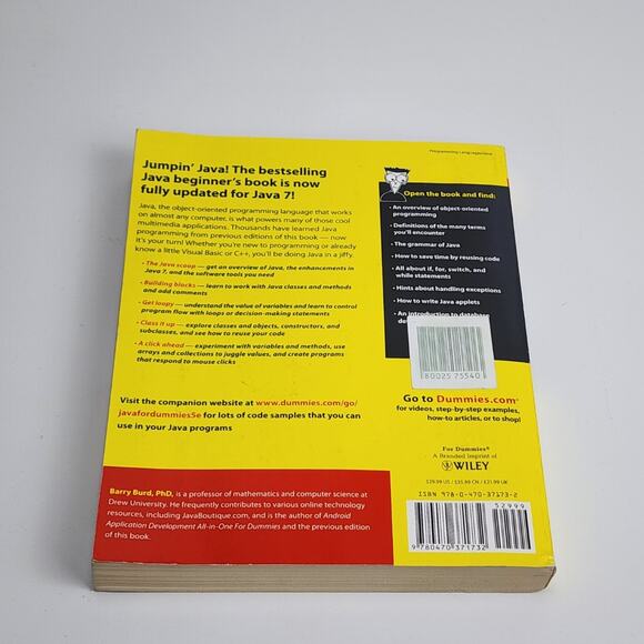 Java for Dummies by Barry A. Burd 5th Edition Java 7 Paperback Reference Book - Picture 2 of 7